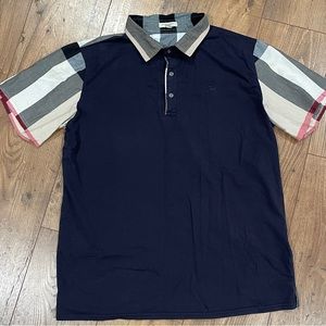 Burberry Nova Check Plaid Collar Sleeves Short Sleeve Men's Sz XXL